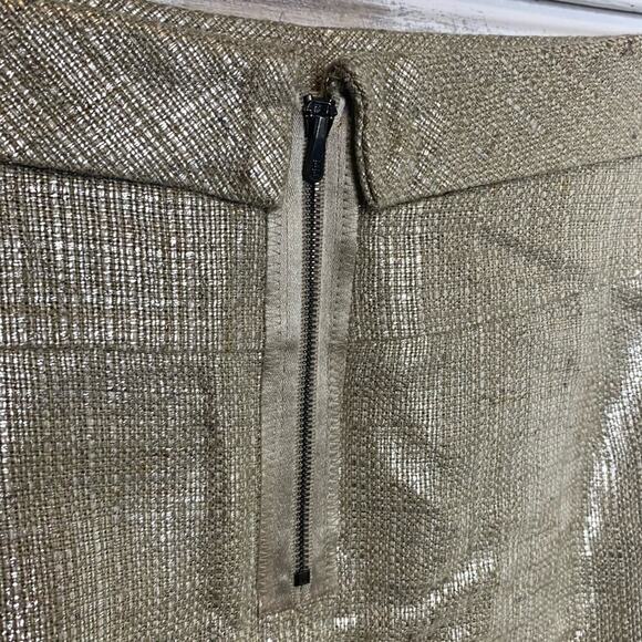 J. CREW COLLECTION Y2K 90s Women's Metallic Gold Mini Skirt NWT 8 Festival Retro - Picture 6 of 8